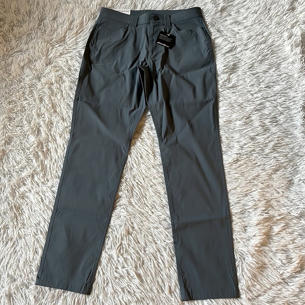 Eddie Bauer Women's Rainier Pants straight pant graphite size 4 - Picture 5 of 14